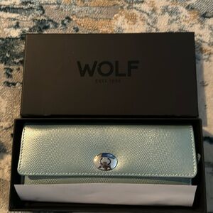 NIB Leather Jewelry Roll Travel/ Storage Case Ice